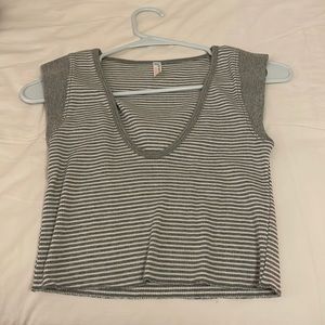 Free People Movement Striped Crop Top